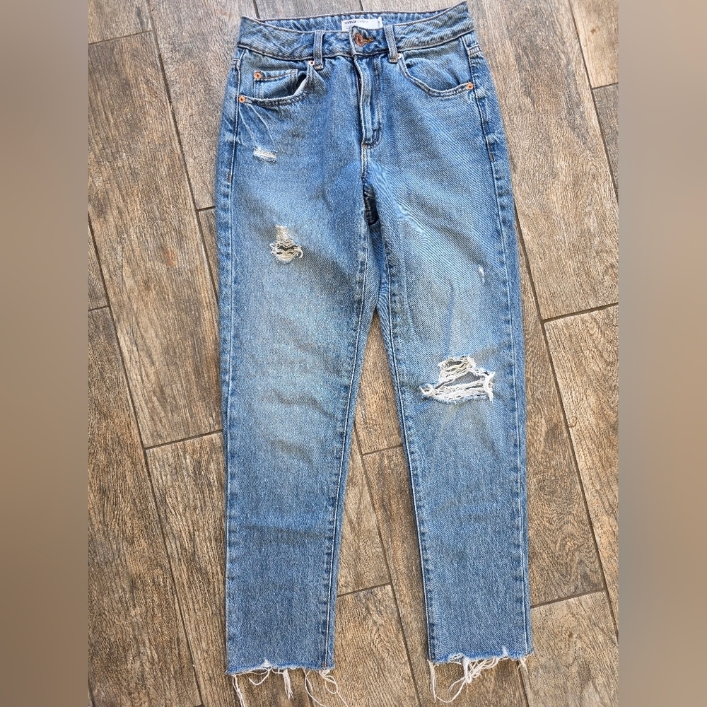 Garage Denim Light Blue Distressed Jeans Sz 0 23